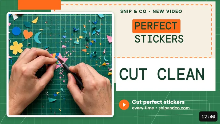 Snip and Co cut clean stickers thumbnail template