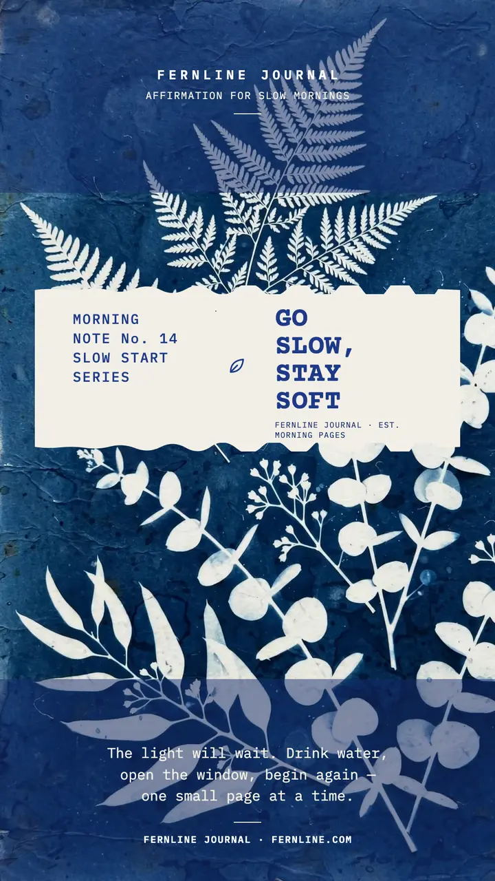 Fernline slow morning affirmation story template