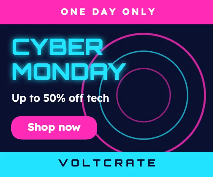 Cyber Monday neon ad template