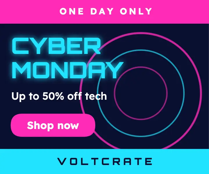 Cyber Monday neon ad template