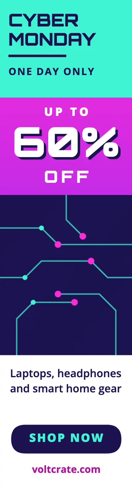 Cyber Monday up to 60% off template