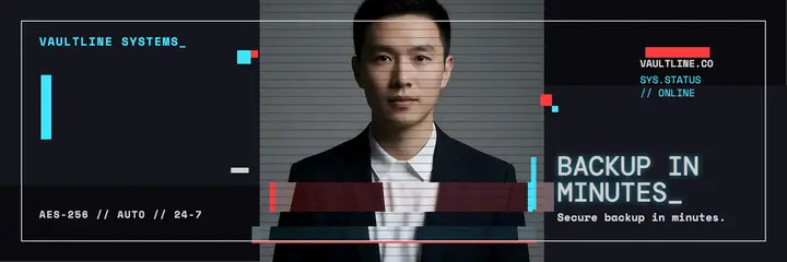 Vaultline glitch startup header template