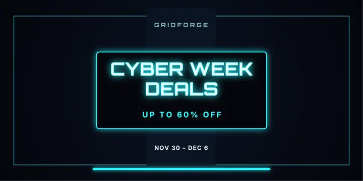 Cyber week neon deals post template