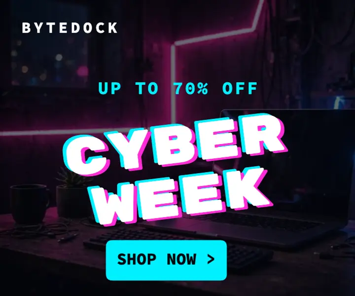 Cyber week glitch ad template