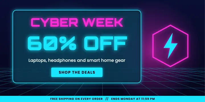 Cyber Week neon deals template
