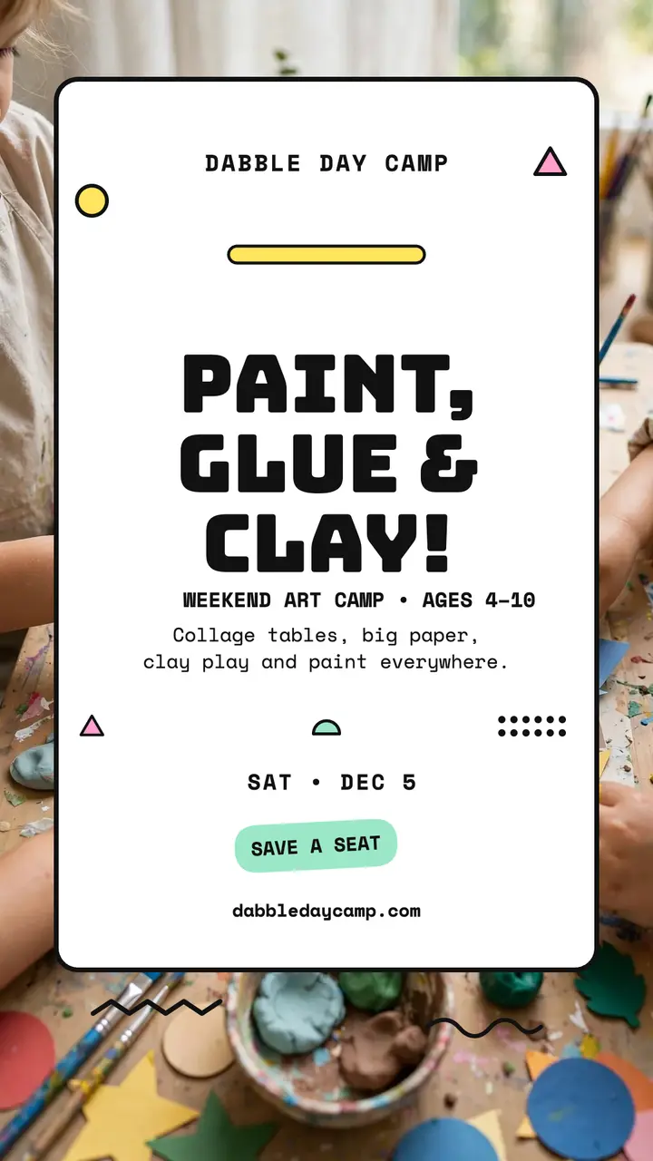 Dabble Day weekend art camp story template