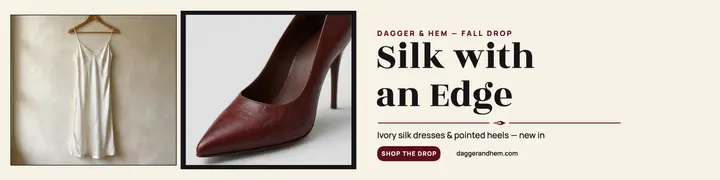 Dagger and Hem fashion banner: fashion boutique banner template