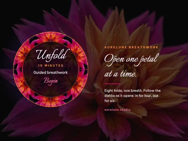 Dahlia mandala breathwork slide template