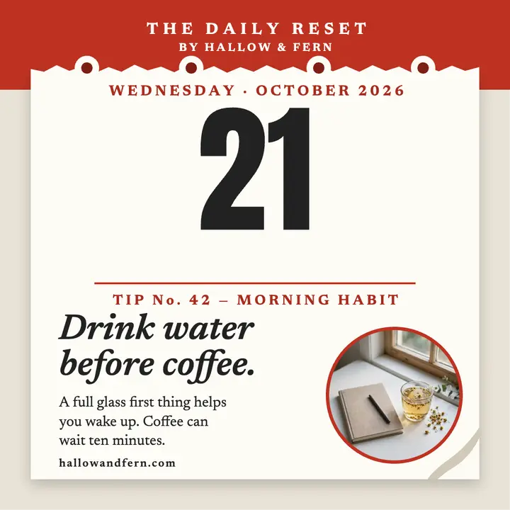 Daily Reset tear-off calendar tip template