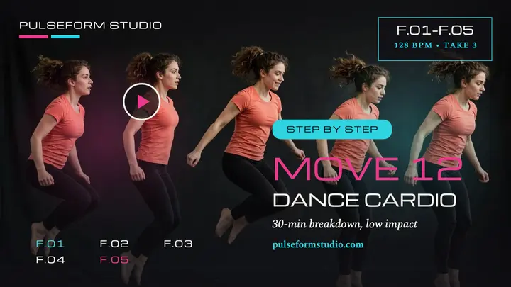 Pulseform Move 12 dance cardio thumbnail template