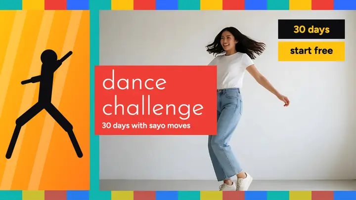 Dance challenge thumbnail template