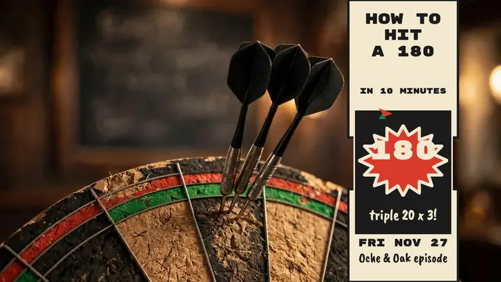 Oche and Oak hit a 180 thumbnail template