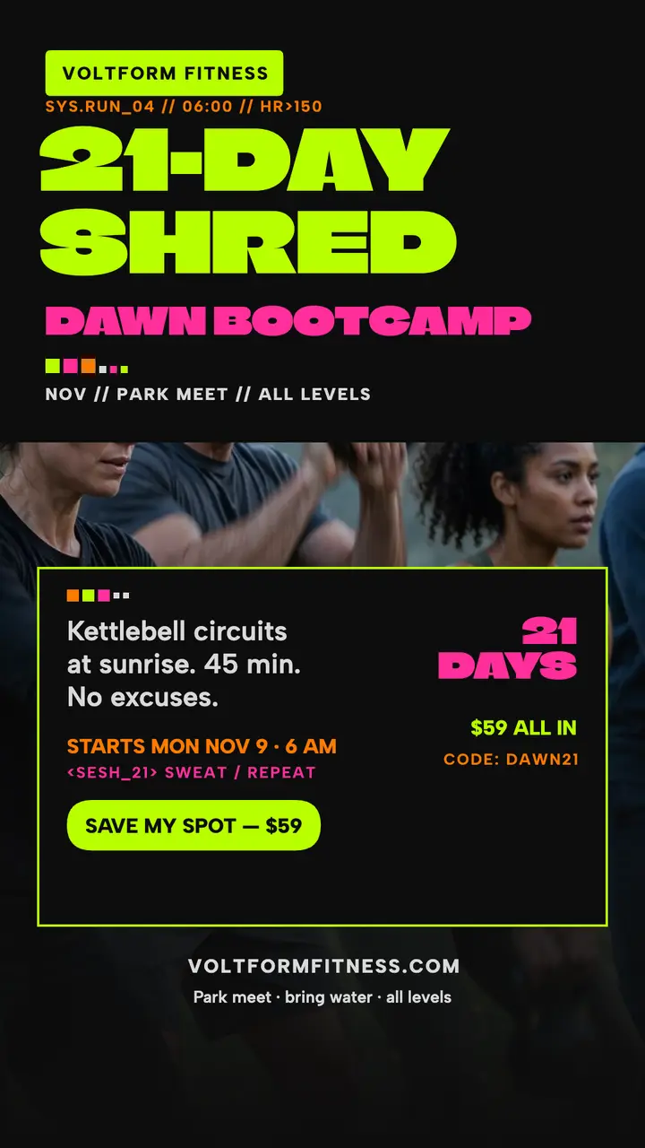 Voltform dawn bootcamp shred story: bootcamp challenge story template