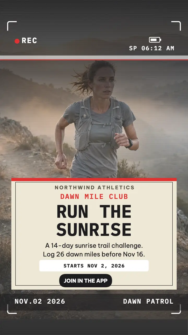 Dawn Mile sunrise trail challenge story template