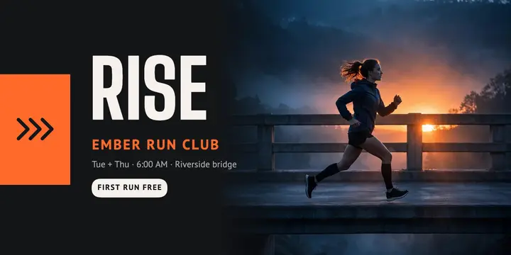 Rise running club post template