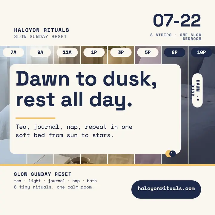 Slow Sunday Reset dawn to dusk post template