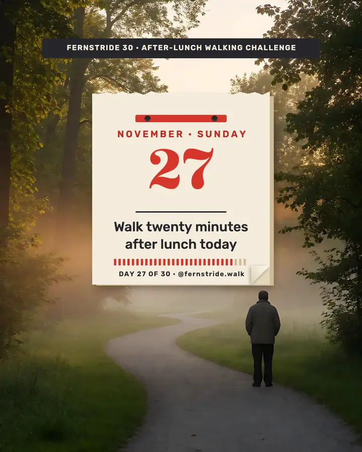 Day 27 walking challenge tear-off calendar post template