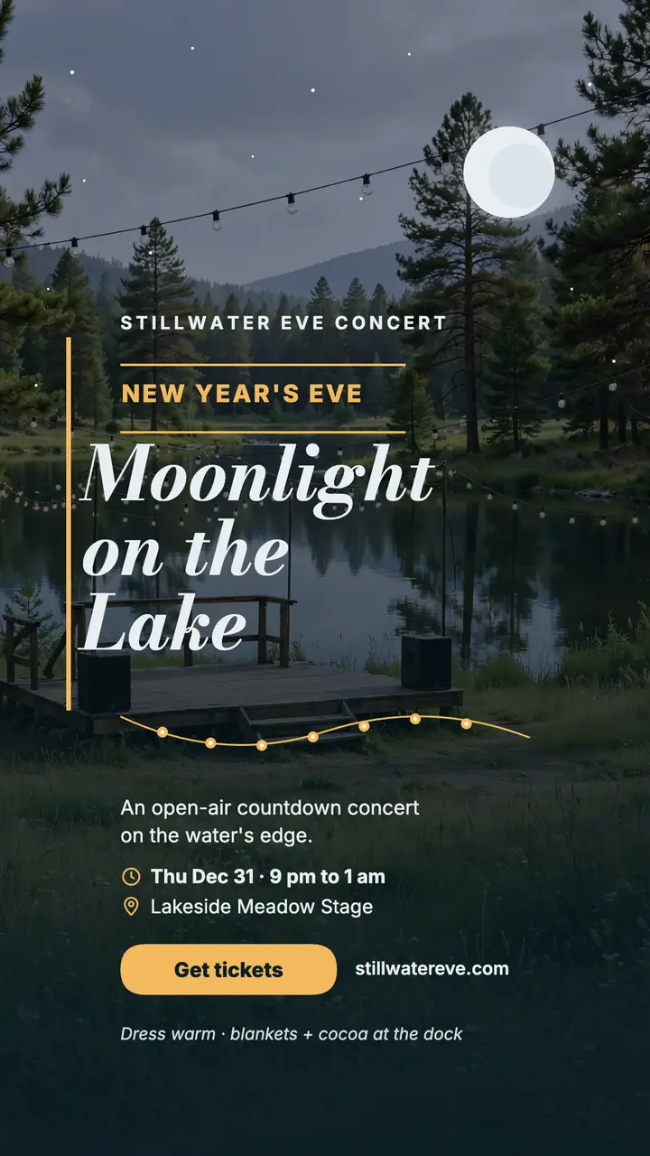 Stillwater Eve moonlight concert story template