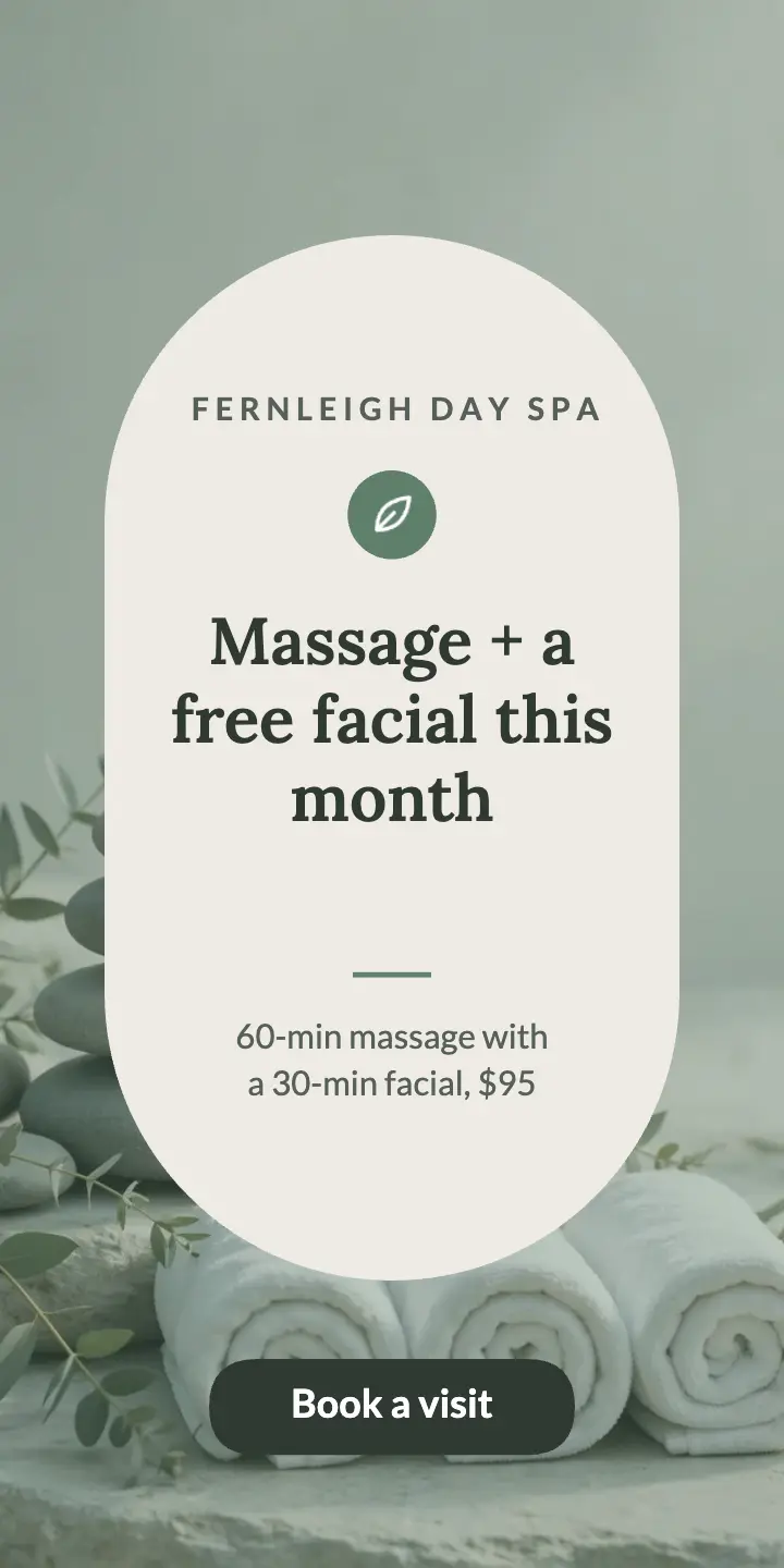 Day spa massage offer ad template