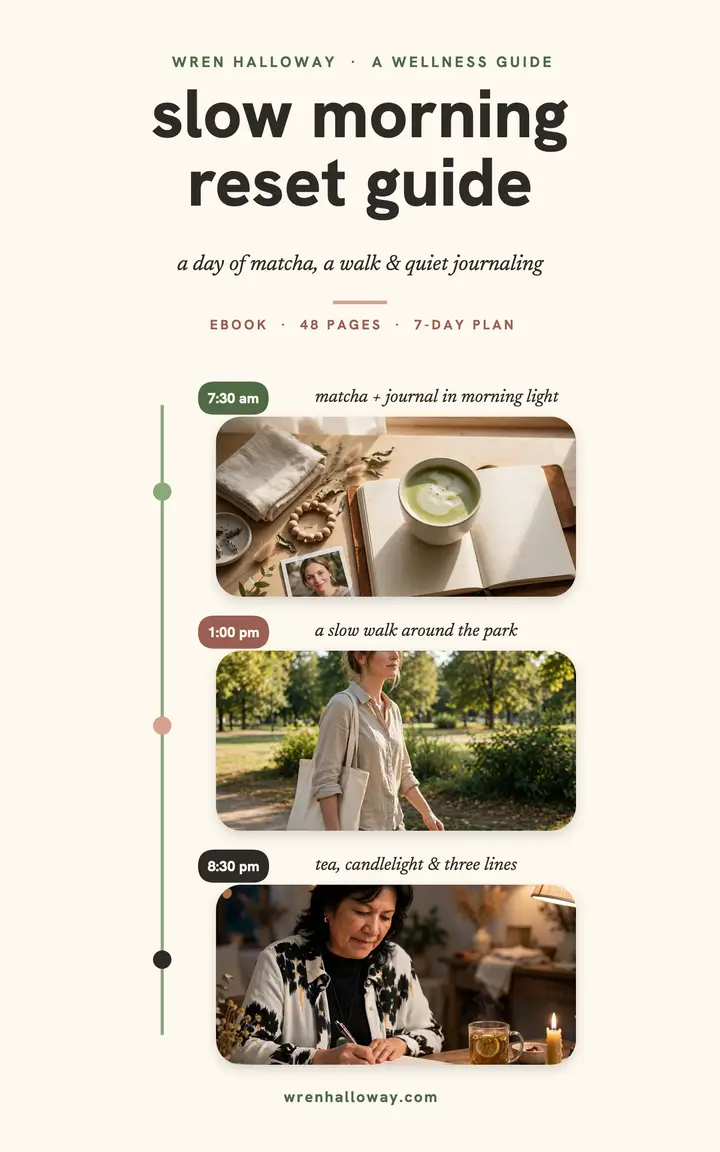 Slow Morning Reset wellness ebook cover template
