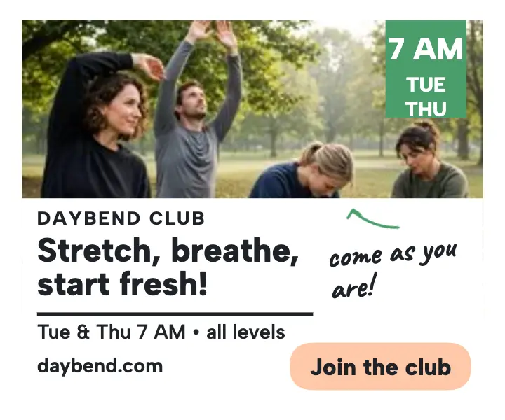 Daybend morning stretch club ad template