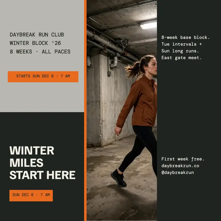 Daybreak Run Club winter block post template