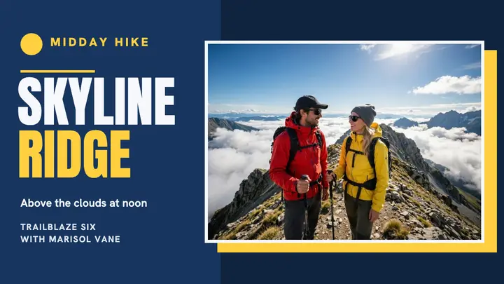 Trailblaze Six skyline ridge hike thumbnail template