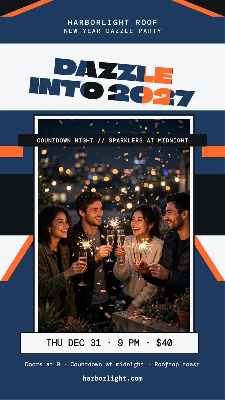 Harborlight Roof dazzle New Year story template