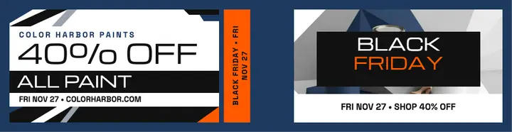 Color Harbor Paints Black Friday billboard: black friday paint sale billboard template