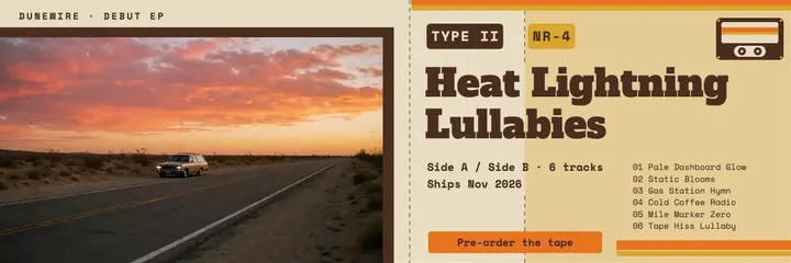 Dunewire debut EP cassette pre-order header template