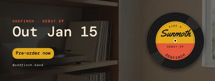Oddfinch debut EP pre-order Facebook cover template