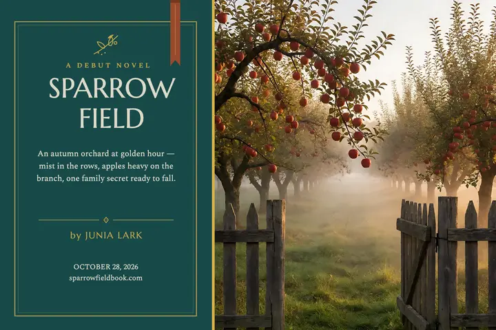 Sparrowfield debut novel launch postcard: novel launch postcard template