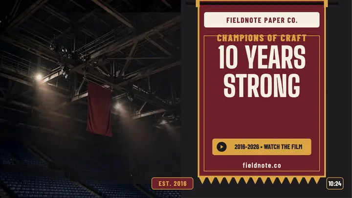 Fieldnote decade anniversary film thumbnail template