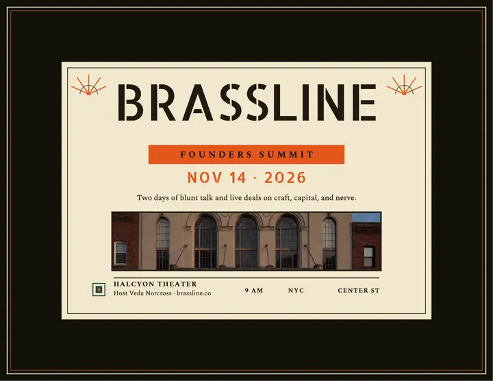 Brassline Summit deco flyer: founders summit flyer template
