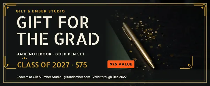 Gilt and Ember grad gift voucher template