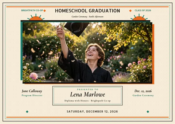 Brightpath Co-op graduation certificate, graduate template