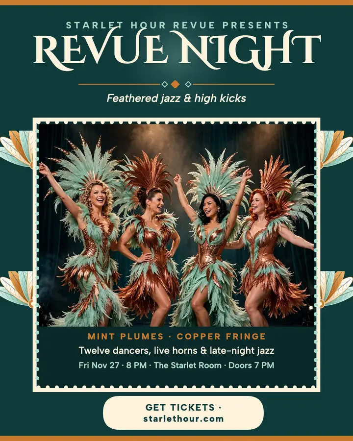 Starlet Hour revue night poster template