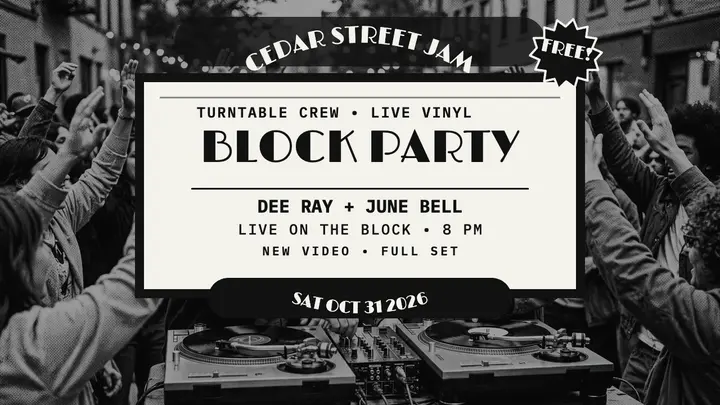 Turntable Crew block party thumbnail template