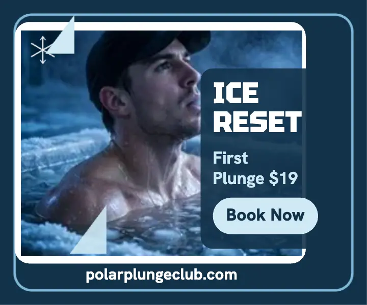 Polar Plunge Club ice bath ad template