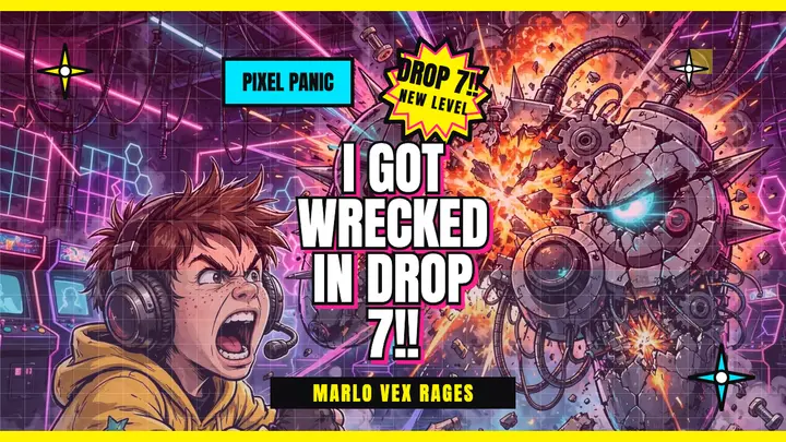 Pixel Panic Drop 7 fail thumbnail template