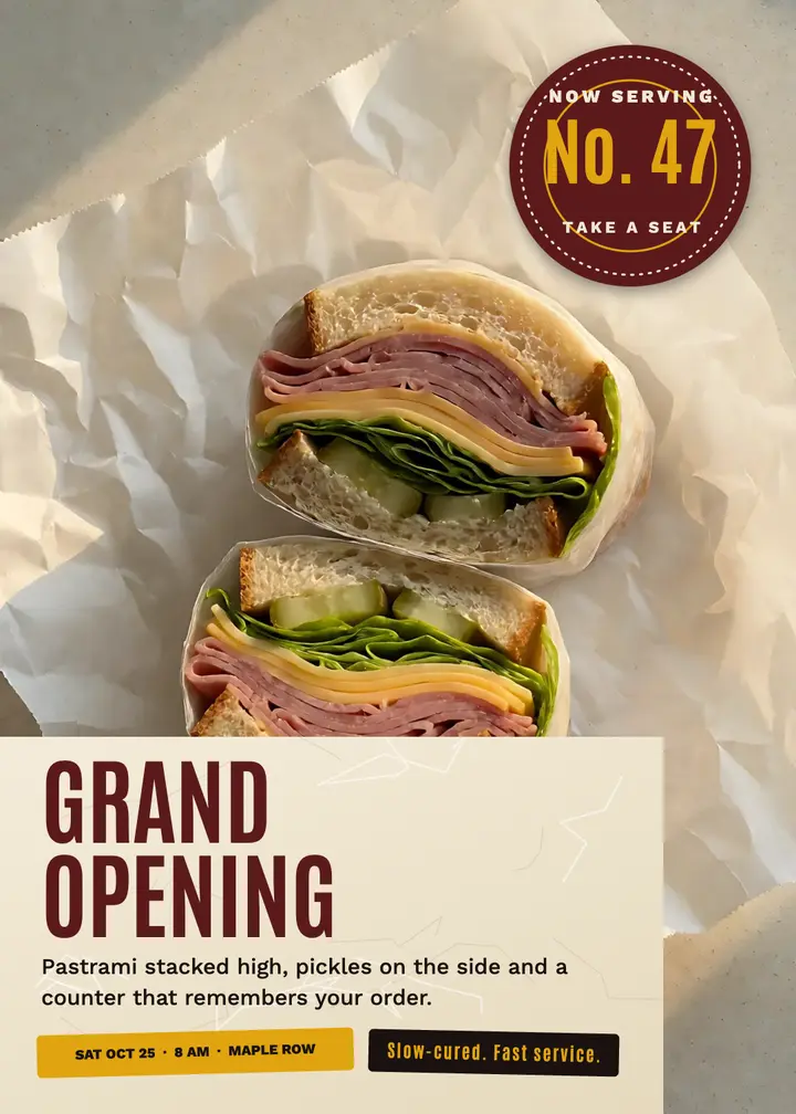 Ridgeway Deli grand opening: deli grand opening invitation template