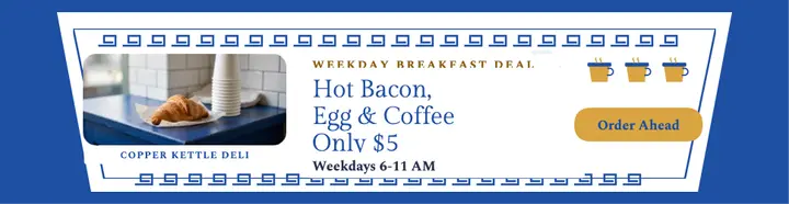 Copper Kettle Deli breakfast billboard template