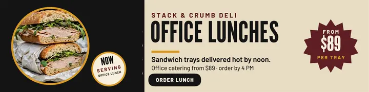 Stack and Crumb office lunch banner template
