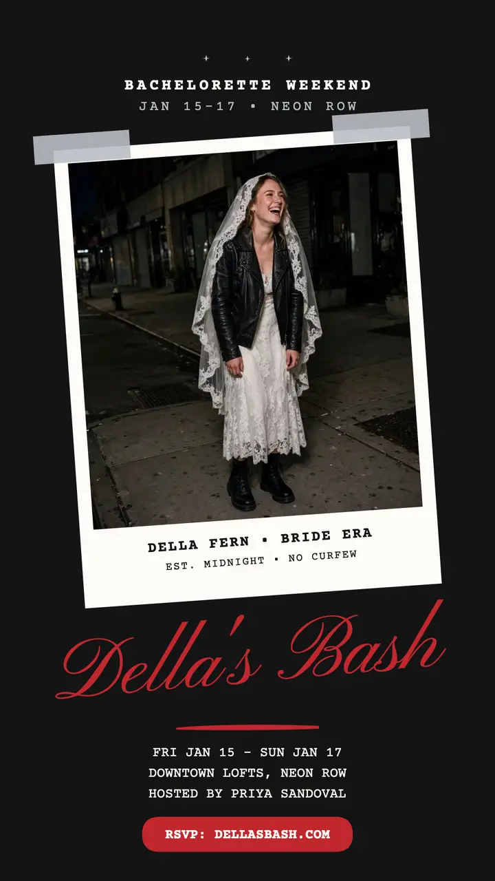 Della's street bride bachelorette story template