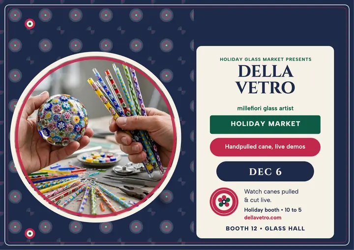 Della Vetro holiday glass market certificate template