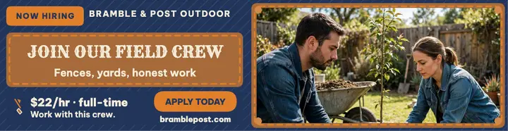 Bramble and Post crew hiring billboard: hiring billboard template