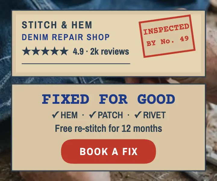 Stitch and Hem denim guarantee ad template