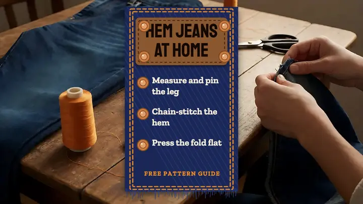 Hem Jeans at Home denim thumbnail template