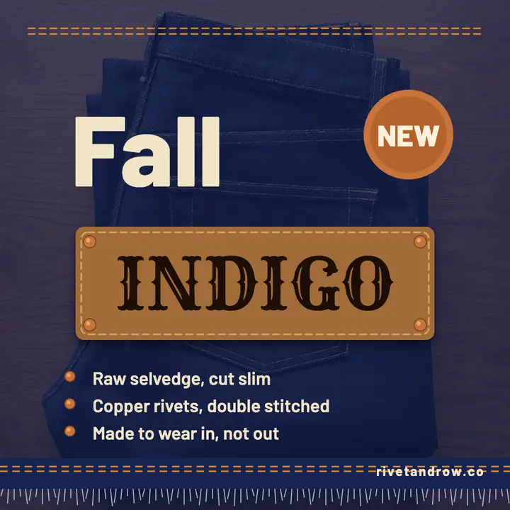 Fall indigo denim collection post template