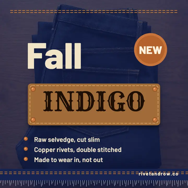 Fall indigo denim collection post template
